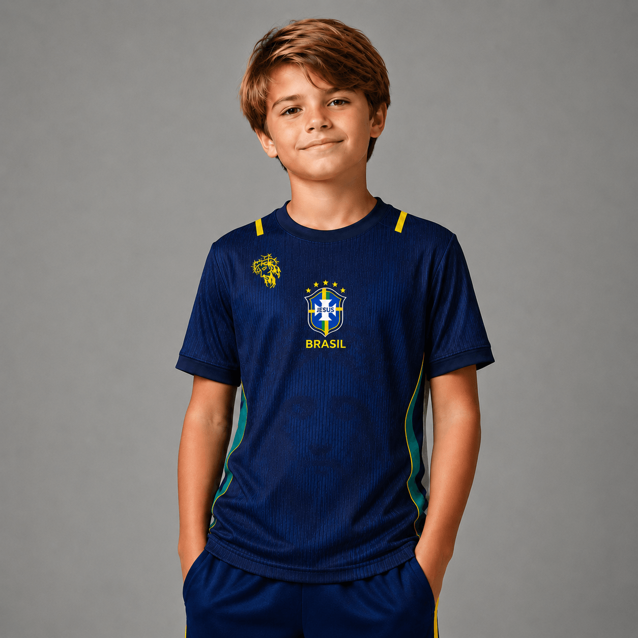 Camiseta Jesus Azul