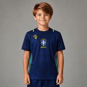 Camiseta Brasil Jesus Azul Infantil