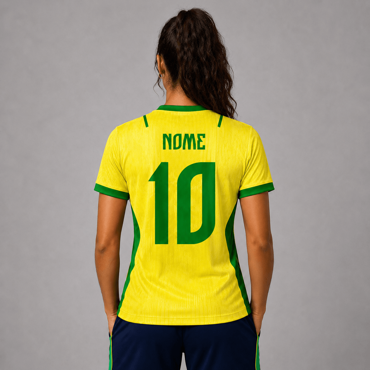 Camiseta Brasil Jesus Amarela Feminino